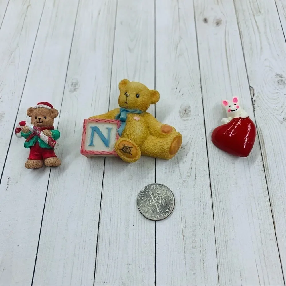 Teddy Bear and Rabbit Brooch Bundle‎